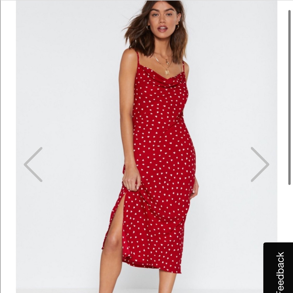 Nasty Gal Heart Cowl Dress